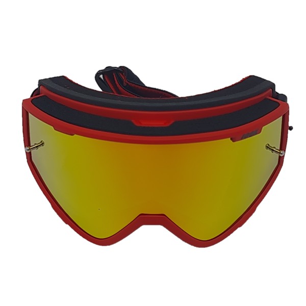 Ski, snowboard, motorcycling, cycling goggles, unisex, red frame, multicolor lens, O22RM